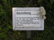 Beispiel zu 3: Baumelbank Schild mit Landschildkroete
