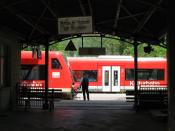 Züge im Bahnhof Eyach
