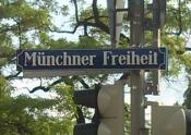 Straßenschild Münchner Freiheit