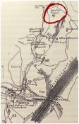Nachweis auf das Dorf, Quelle: Geschichte d. Stadt Bad Ems / Dr. Sarholz / Abb. Karte: Bergbau und Verhüttung bis um 1900 (nach" Glück auf" 1908)