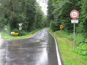 Grenze nach Deutschland an der Landstraße nach Büsingen