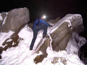 Besteigung der Nordwand bei Schnee, Kälte und Dunkelheit