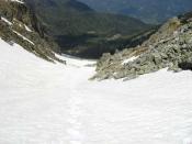 Blick von Scharte Richtung Singsdorfer Alm