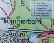 Ausschnitt Karte am Parkplatz Trümmerborn