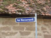 Straßenschild 'Am Wasserwerk' in Oberbüchlein