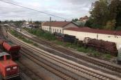 Blick vom Steg auf das Eisenbahnmuseum (2018)