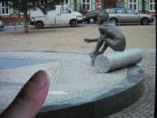 Logbeispielfoto mit Finger, Objekt als Ganzes