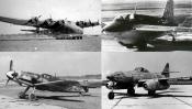 Vier Messerschmitt-Flugzeugtypen