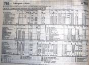 Der letzte Fahrplan mit Halten in Weilheim und Kilchberg