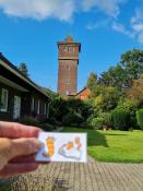 Wasserturm mit Bücherwürmchen