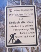 Schild Bauvorhaben