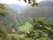 Blick vom Glatten Felsen ins Lippachtal 