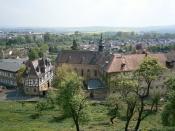 Aussicht ins Edertal mittig mit Ursulinenkloster