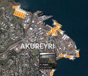 Map of Grímsey & Akuraeyri
