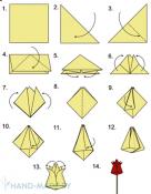 origami tulip diagram