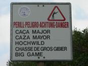 danger - big game ? no, it is public area !