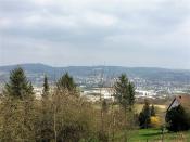Blick auf Remagen und Westerwald