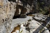 Rock formations in the creek