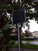 schwarzes Schild