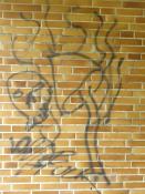 Graffiti an der Wand (entfernt)