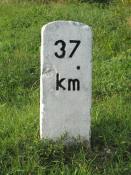 Kilometer 37.0 der Bahnstrecke Чоп - Košice (Nullpunkt an der ukrainisch-slowakischen Grenze)