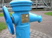 Blauer Hydrant