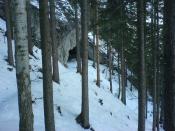 the cave seen from the path