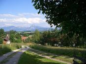 Blick auf  Alpen