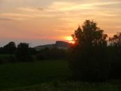 Sonnenuntergang beim Wiesencache