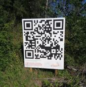 QR-Code in der Reihnschlucht