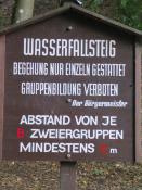 Sicherheitshinweise Wasserfallsteig