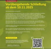 Vorübergehende Schließung 