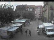 Wir vor der Webcam in Heilbronn