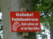 Warnung Fuchsbandwurm