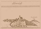 Altenriet auf einer historischen Zeichnung von 1683/85