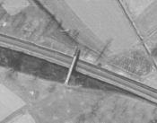 Luftbild der alten Brücke 1968 (Quelle: LGL www.lgl-bw.de)