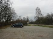 Parkplatz Friedhof an der Lippestraße. Ausgangspunkt für die Wanderung.