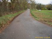 Der Weg in Richtung Cache von P1 aus gesehen