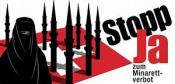 Kampagnenbild für Minarettverbot