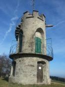 9 m hohe Aussichtwarte am Mayrhoferberg bei Stroheim in 655 m Seehöhe