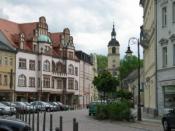 Waldheim Obermarkt und Kirche